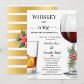 Whiskey und Wein bevor ich Weihnachten duschen Einladung (Vorne/Hinten)