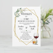 Whiskey und Wein vor dem Grün Gold Einladung (Stehend Vorderseite)