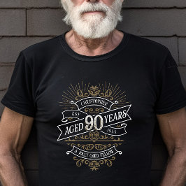 Whiskey Vintag Mens 90. Geburtstag T-Shirt