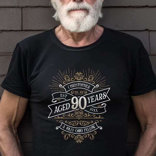 Whiskey Vintag Mens 90. Geburtstag T-Shirt