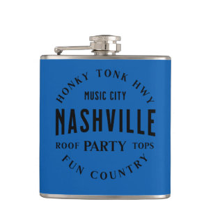 Whiskey Vinyl Wrapped Flask Men's Country Western Flachmann