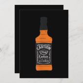 Whiskey Vorsicht kann Alkohol enthalten Dankeskarte (Vorne/Hinten)
