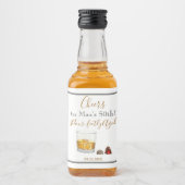 Whiskey Watercolor Chocolate Truffles Birthday Alkoholflaschenetikett (Vorderseite)