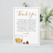 Whiskey Watercolor Chocolate Truffles Birthday Dankeskarte (Stehend Vorderseite)