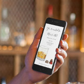 Whiskey Watercolor Chocolate Truffles Birthday Einladung