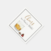 Whiskey Watercolor Chocolate Truffles Birthday Serviette (Ecke)