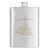 Whiskey Wedding Bachelor Party Flachmann (Vorderseite)