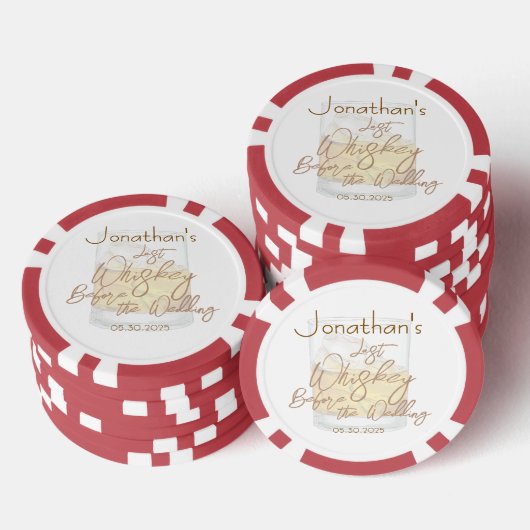 Whiskey Wedding Bachelor Party Pokerchips (Stapel)
