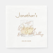 Whiskey Wedding Bachelor Party Serviette (Vorderseite)
