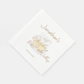 Whiskey Wedding Bachelor Party Serviette (Ecke)