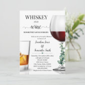 Whiskey & Wein bevor ich Brautparty Vegetation Einladung (Stehend Vorderseite)