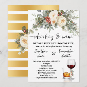 Whiskey & Wein vor dem, was ich fürs Leben tue Win Einladung