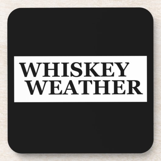 Whiskey Wetter lustige Trinkkurse Getränkeuntersetzer (Vorderseite)