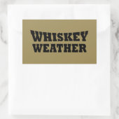 Whiskey Wetter lustige Trinkkurse Rechteckiger Aufkleber (Tasche)