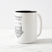 Whiskey & Whiskers Zweifarbige Tasse (VorderseiteRechts)
