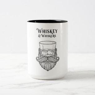 Whiskey & Whiskers Zweifarbige Tasse