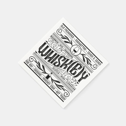 Whiskey / Whisky Napkin Serviette (Ecke)