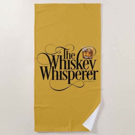 Whiskey Whisperer Beach Handtuch (Vorderseite)