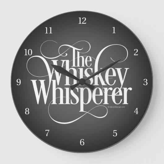 Whiskey Whisperer Große Wanduhr (Vorderseite)