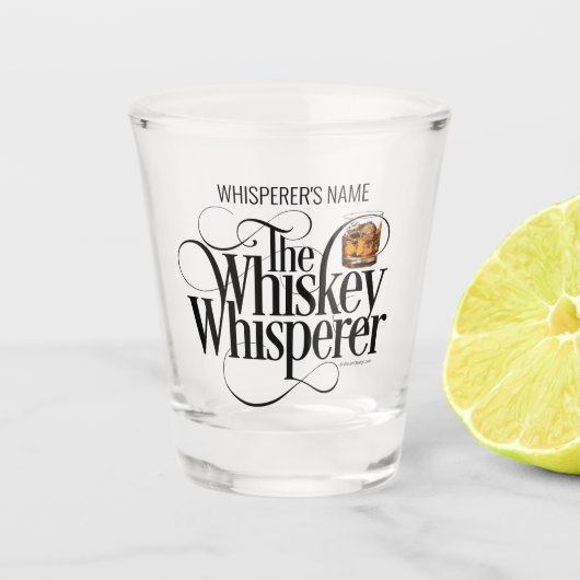 Whiskey Whisperer Shot Glass Schnapsglas (Vorderseite)