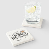 Whiskey Whisperer Stone Untersetzer (Seitenansicht)
