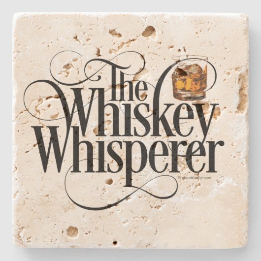 Whiskey Whisperer Stone Untersetzer (Vorderseite)