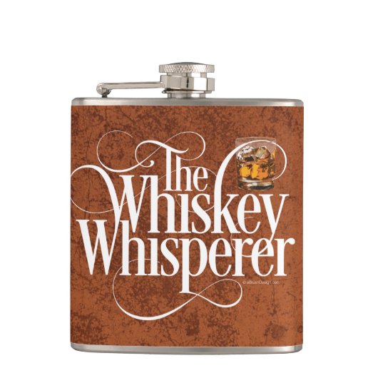 Whiskey Whisperflasche Flachmann (Vorderseite)