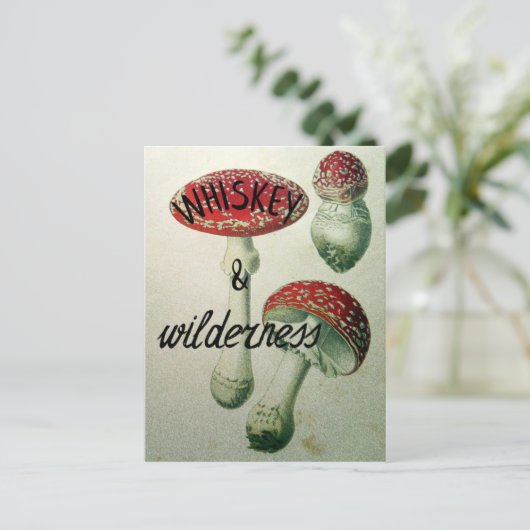Whiskey & Wilderness Toadstool Postkarte (Stehend Vorderseite)