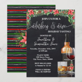 Whiskey & Wine Degustation Weihnachtsfest Party Einladung
