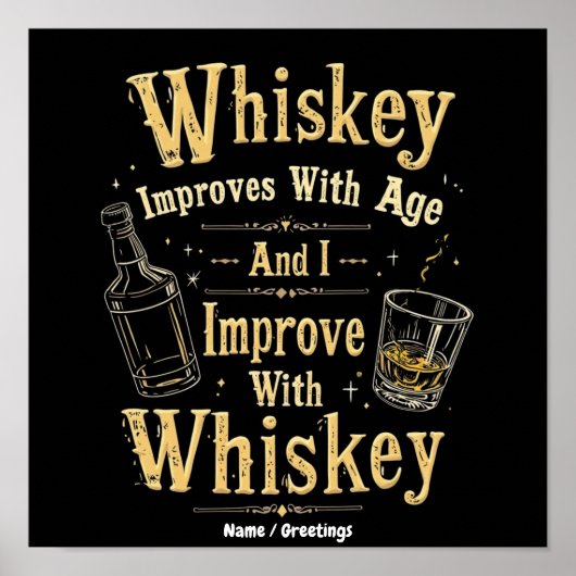 Whiskey wird mit dem Alter besser, ich verbessere Poster (Vorne)