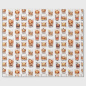 Whiskey Wrapping Paper - Cocktail Geschenkwrap Geschenkpapier (Flach)