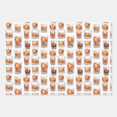Whiskey Wrapping Paper - Cocktail Geschenkwrap Geschenkpapier Set (Vorderseite)