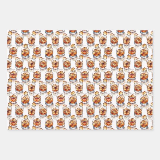 Whiskey Wrapping Paper - Cocktail Geschenkwrap Geschenkpapier Set (Vorderseite 2)