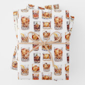Whiskey Wrapping Paper - Cocktail Geschenkwrap Geschenkpapier Set (Beispiel)