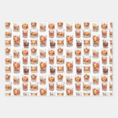 Whiskey Wrapping Paper - Cocktail Geschenkwrap Geschenkpapier Set (Vorderseite)
