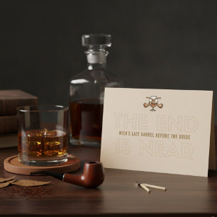 Whiskey & Zigarre Junggesellen-Abschiedseinladung Einladung