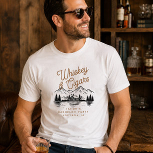 Whiskey & Zigarren Junggesellenabschied Ferienhaus T-Shirt