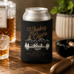 Whiskey & Zigarren Junggesellenabschied Hütte am S Dosenkühler