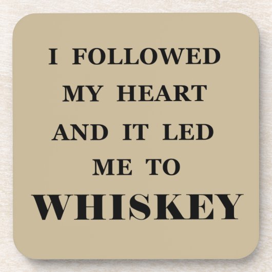 Whiskey-Zitate Getränkeuntersetzer (Vorderseite)