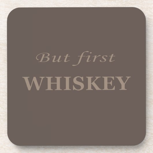 Whiskey-Zitate Getränkeuntersetzer (Vorderseite)