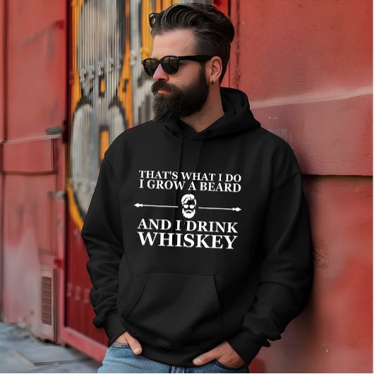 Whiskey-Zitate mit lustigen bärtigen Redewendungen Hoodie
