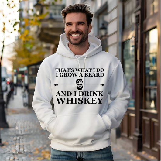 Whiskey-Zitate mit lustigen bärtigen Redewendungen Hoodie