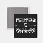 Whiskey-Zitate mit lustigen bärtigen Redewendungen Magnet (Vorderseite/Rückseite)