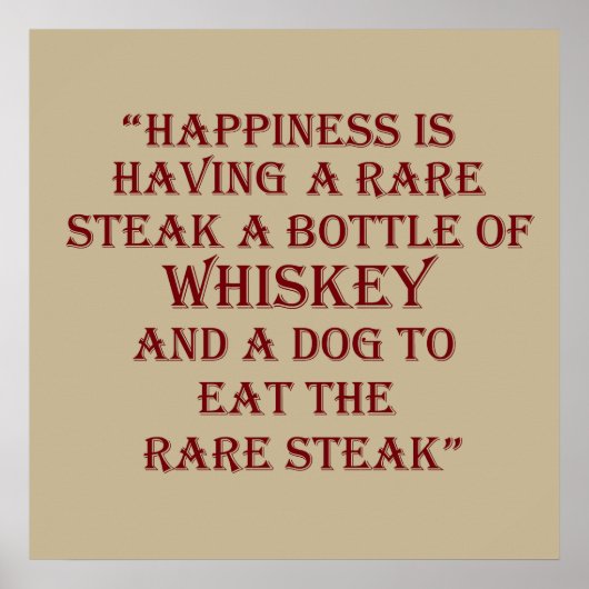 Whiskey-Zitate Poster (Vorne)