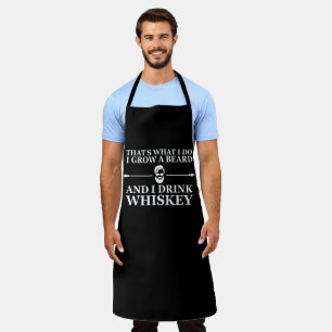 Whiskey-Zitate und lustige bärtige Sprüche Schürze