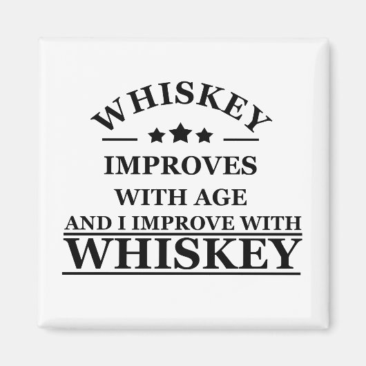 Whiskey zitiert lustige alkoholische Redewendungen Magnet (Vorne)