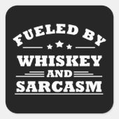 Whiskey zitiert lustige Alkoholkonsum Redewendunge Quadratischer Aufkleber (Vorderseite)