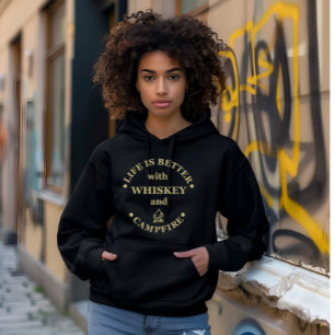 Whiskey zitiert lustige Camping Camper Redewendung Hoodie