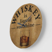 Whiskey zitiert lustige Redewendungen zum Trinken Große Wanduhr (Winkel)
