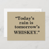 Whiskey zitiert lustige Redewendungen zum Trinken Postkarte (Vorne/Hinten)